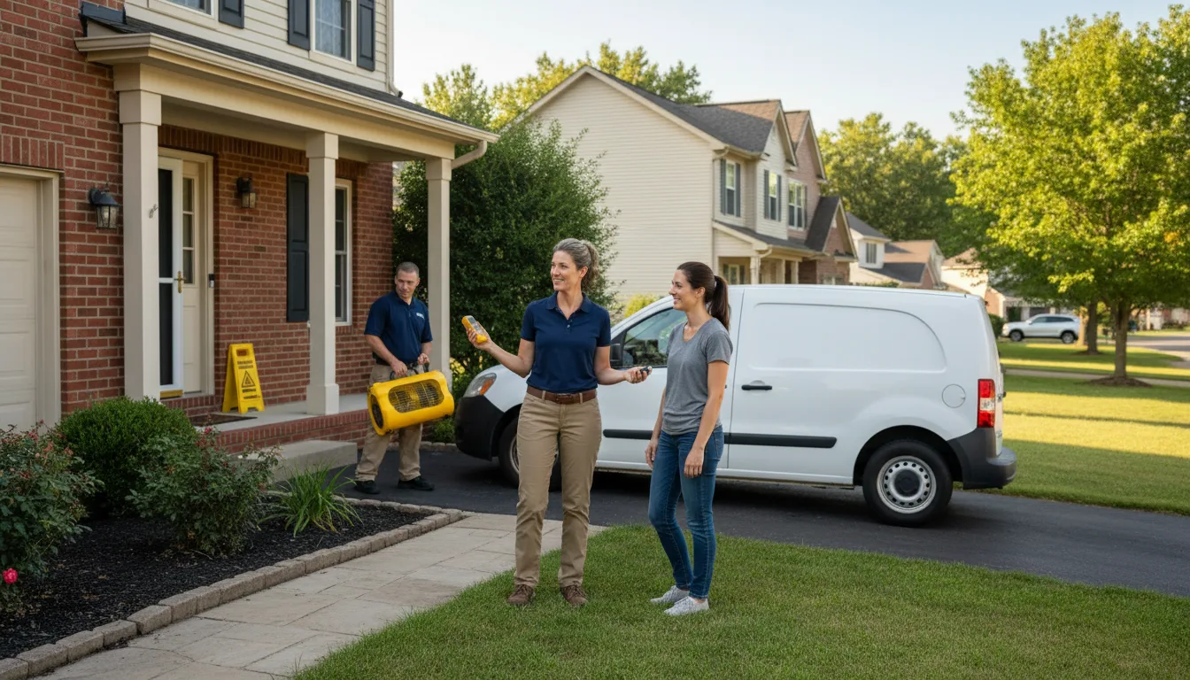 Residential water damage restoration in Highspire, PA